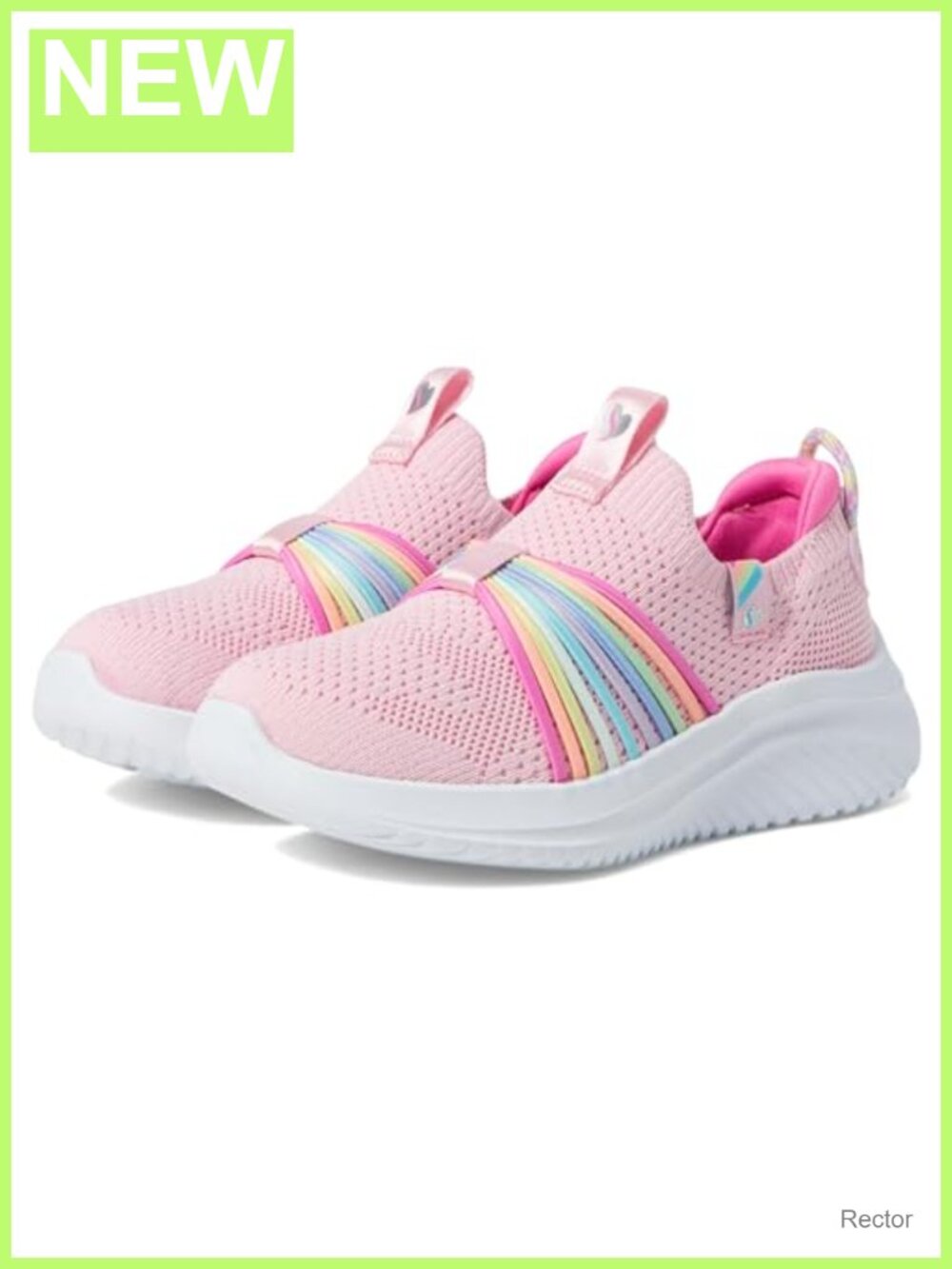 Girls Ultra Flex 3.0 Sweet Ties Sneakers Air-Cooled Memory Foam Stretch Fit
